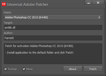 Adobe CC製品をクラックするツールがあるらしい。(UniversalPatcher)